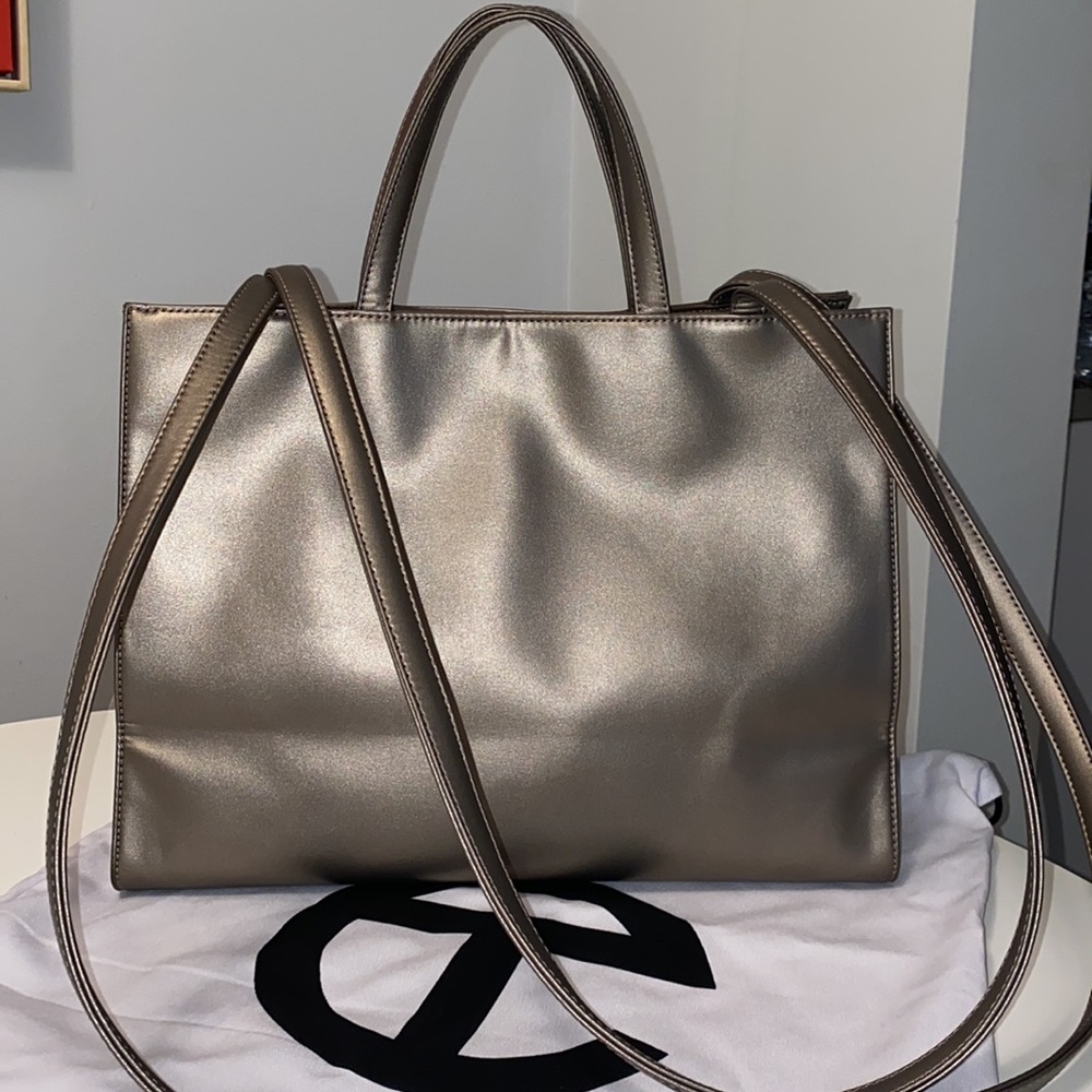 Telfar Medium Bronze Shopping Bag - Picture 2 of 8